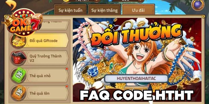 FAQ Code Huyền Thoại Hải Tặc